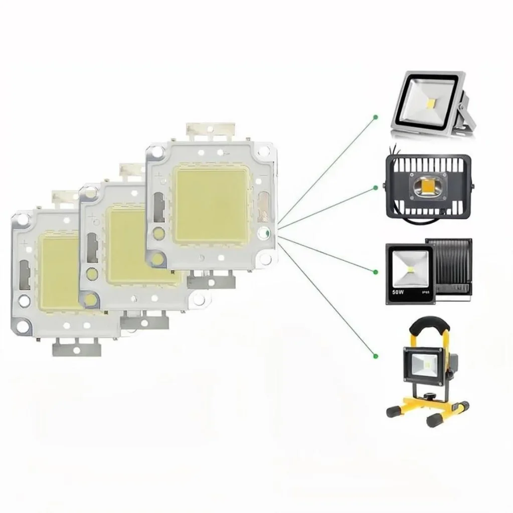 

10 Вт 20 Вт 30 Вт 50 Вт 100 Вт Светодиодные бусины постоянного тока 9-12 В 30-36 В COB Светодиодные чипы Встроенные матричные диодные бусины для прожектора своими руками
