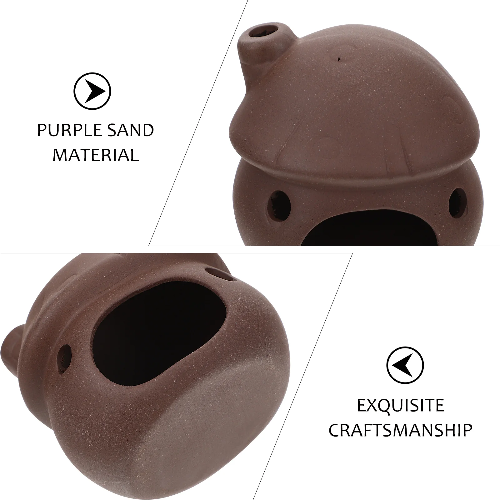 

Aquarium Decorations Mushroom Purple Sand Pot Lifelike Environment Fish Hideaway Coffee Aquarium Cave Fish Tank Decor