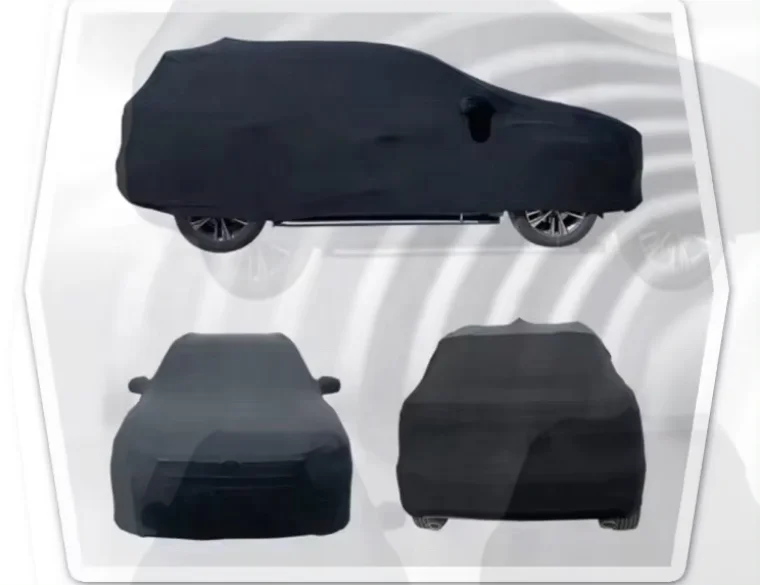 Super Soft Custom Color Car Cover Stretch Breathable Nylon Fabric Thick Dustproof for Indoor Parking Use Outdoor in Black Red