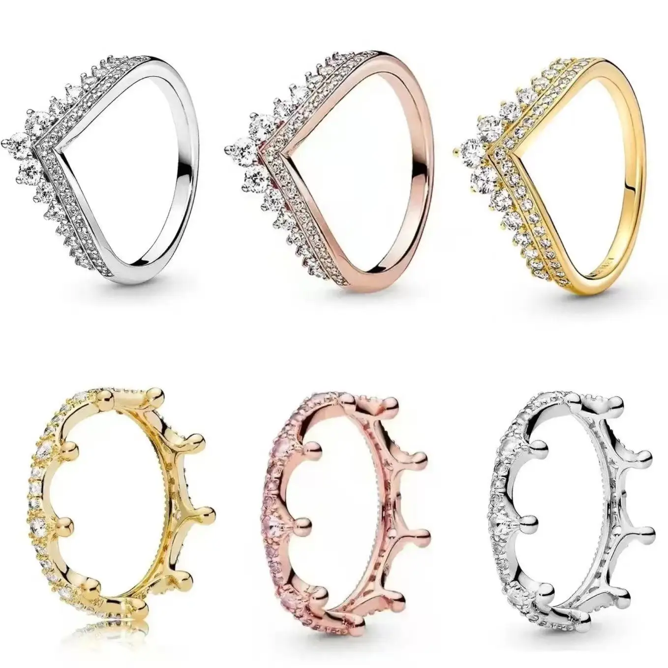 

925 Sterling Silver Sparkling Crown Collection: Unique Crown Rings with Delicate Shine, Distinctive Style—Not Ordinary Great Gi