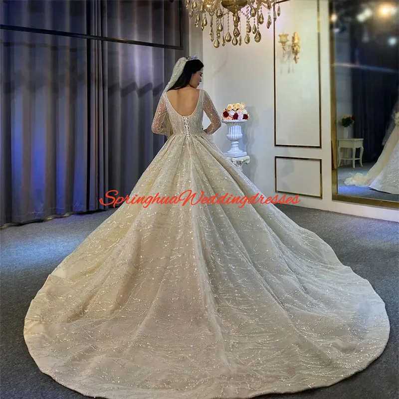 Vestidos De Novia De lujo personalizados para fiesta Formal, batas sin mangas, Apliques De encaje, vestido De Novia