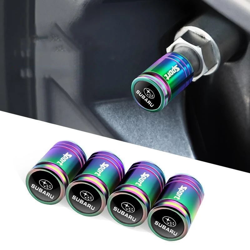 

Subaru Forester Proud Tiger XV Car Tire Valve Cap Anti theft Valve Core Cover Metal Dust Cover