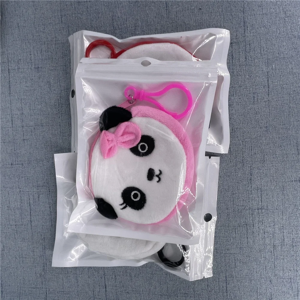 

20 шт., 3 цвета, маленькая сумочка для монет с изображением панды, 8 см, маленький кошелек для монет.