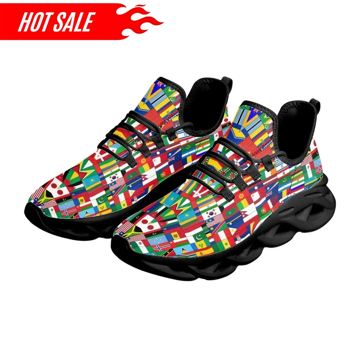 

National Flag Pattern Shoes for Men Durable Soft Sole Custom Women Sports Running Shoes Designer Anti-slip Sapatos Feminino 2023