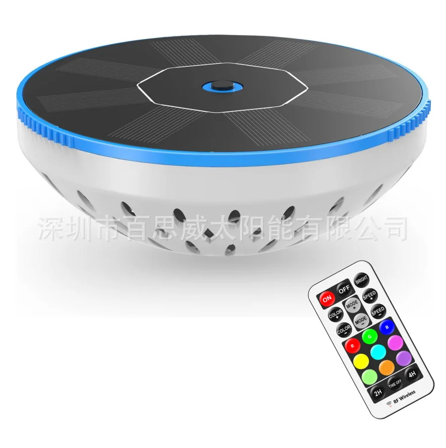 Solar Remote Control Color Changing Floating Light Waterproof Outdoor Pool Courtyard Landscape Lamp