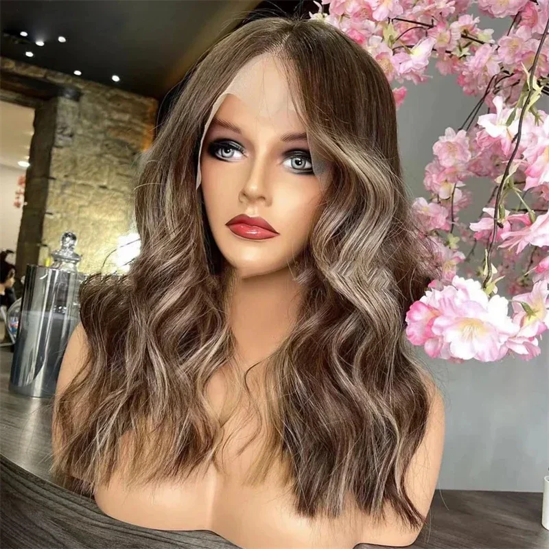 26“Long Body Wave Soft Glueless Highlight Blonde 5x5 Silk Base Jewish Human Hair With BabyHair HD Lace European Hair Preplucked