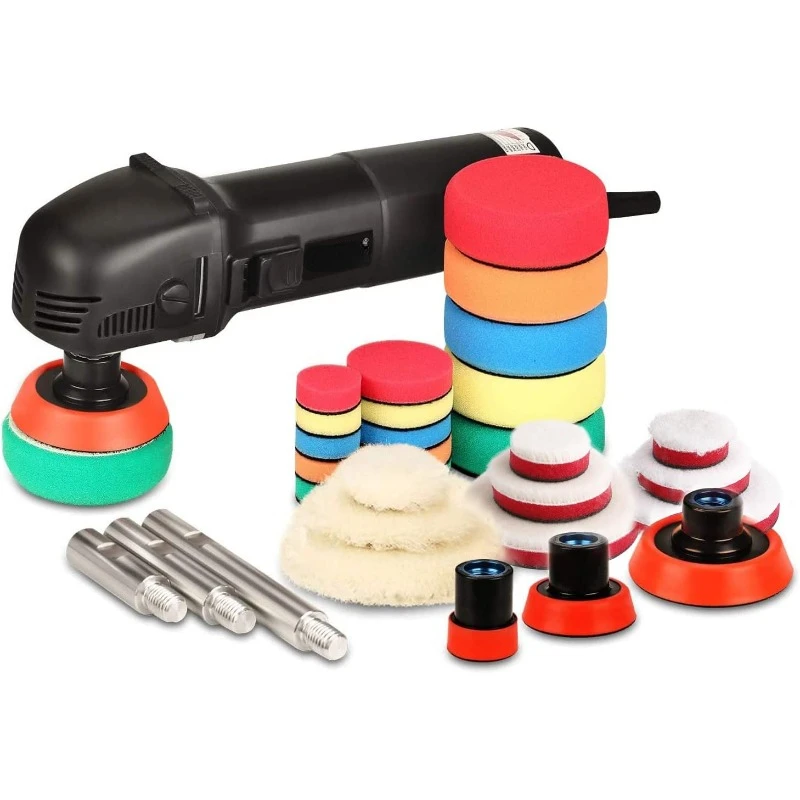 

Mini Polishing Machine Buffer Rotary Polisher Auto Detailing Superpolish with 27Pcs Detail Polishing Pad Mix Size Kit Buffing