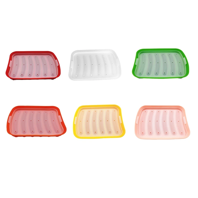 Máquina de salchichas Red-6 en 1, molde DIY para hacer perritos calientes, molde de silicona para jamón hecho a mano, máquina de alimentos, utensilios de cocina fáciles de usar