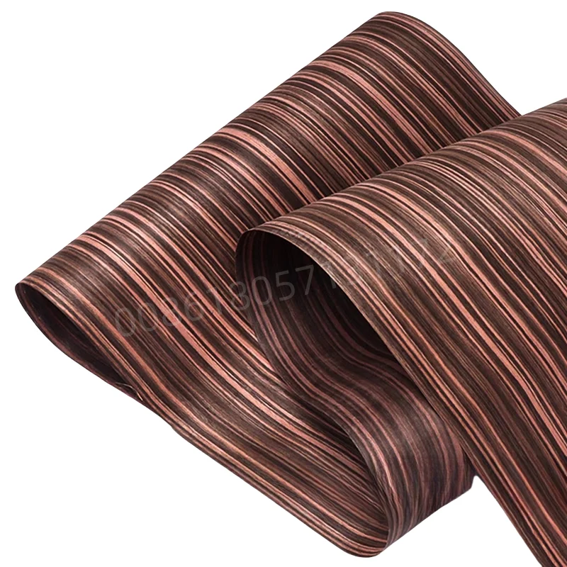 Reconstituted Engineered Ebony Wood Veneer with Straight Grain,E.V.,Fleece Backing,60x250cm,1pc, for Furniture & Home Decor, Q/C