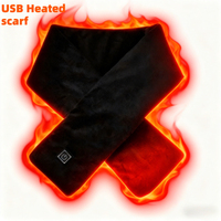 USB Women Men Heating Scarf Temperature Scarf 3 Gears Wrap Fleece Washable Bike Electric Neck Warmer Battery not included Motor