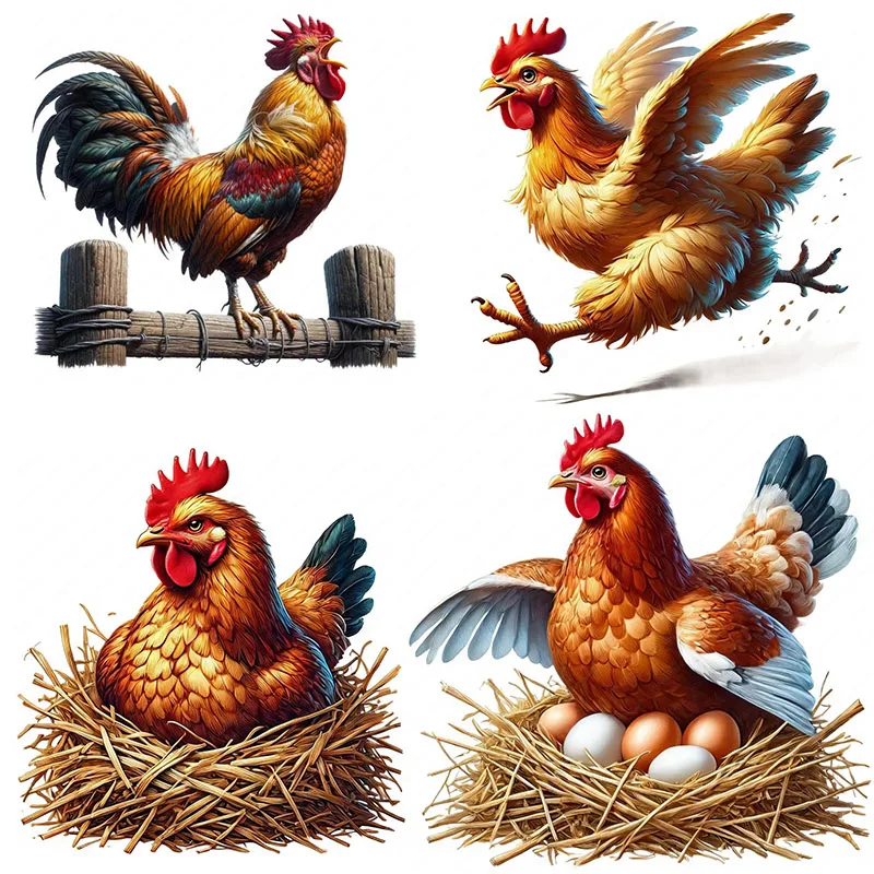 MT818# Cartoon Rooster Stickers,Wall Toilet Decal Removable, Vinyl Car Sticker for Bathroom Decor, Outdoor Indoor Use