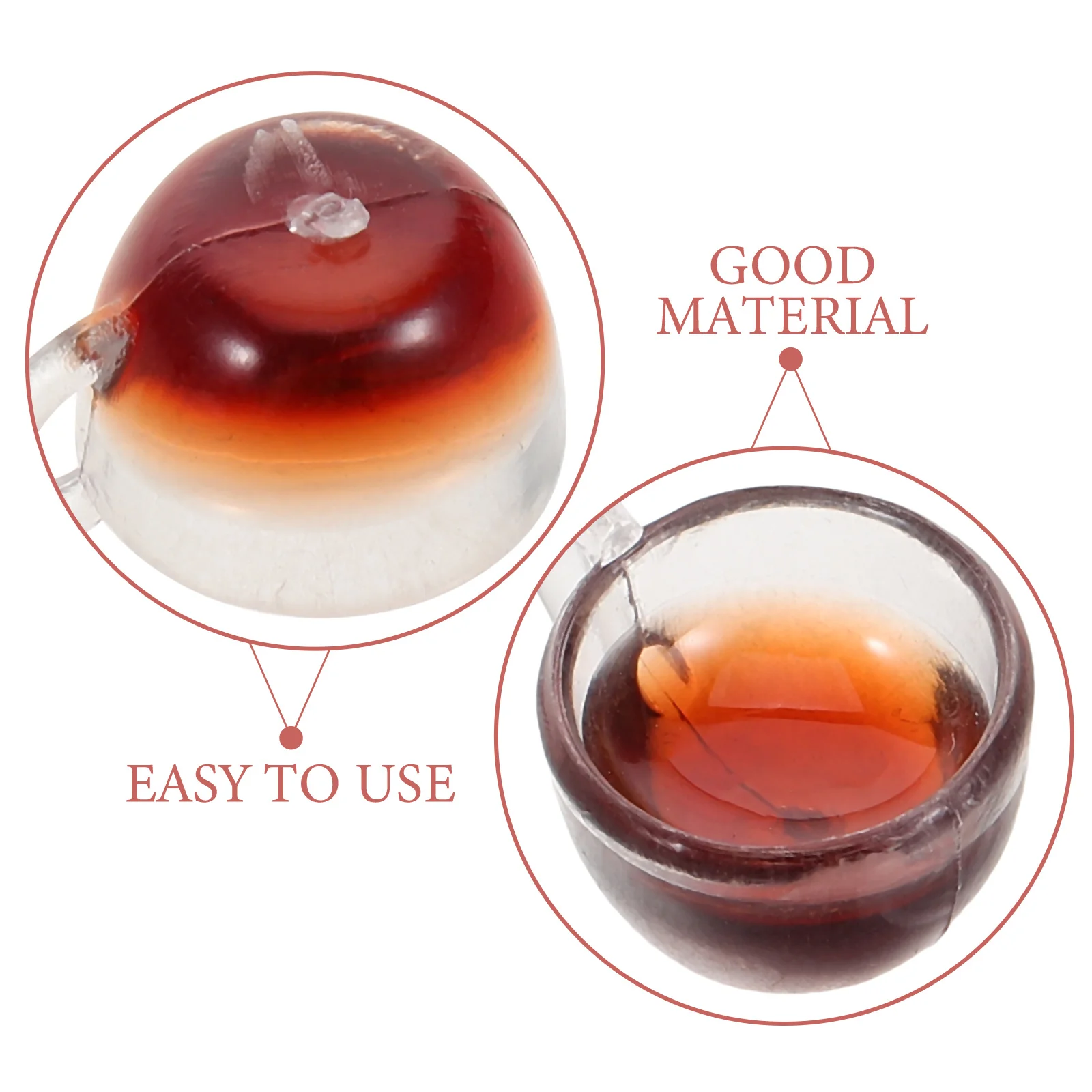 2Sets Miniature Coffee Mugs Resin Realistic 112 Scale Pretend Afternoon Tea Cups for Dollhouse Diorama Decoration