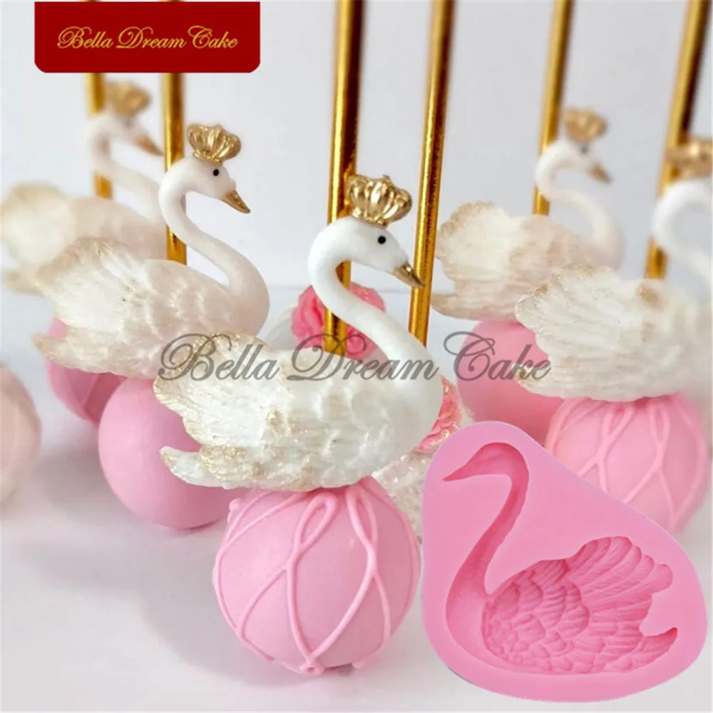 3D Small Size Swan Design Silicone Mold Fondant Chocolate Mould DIY Clay Plaster Model Cake Decorating Tools Kitchen Bakeware