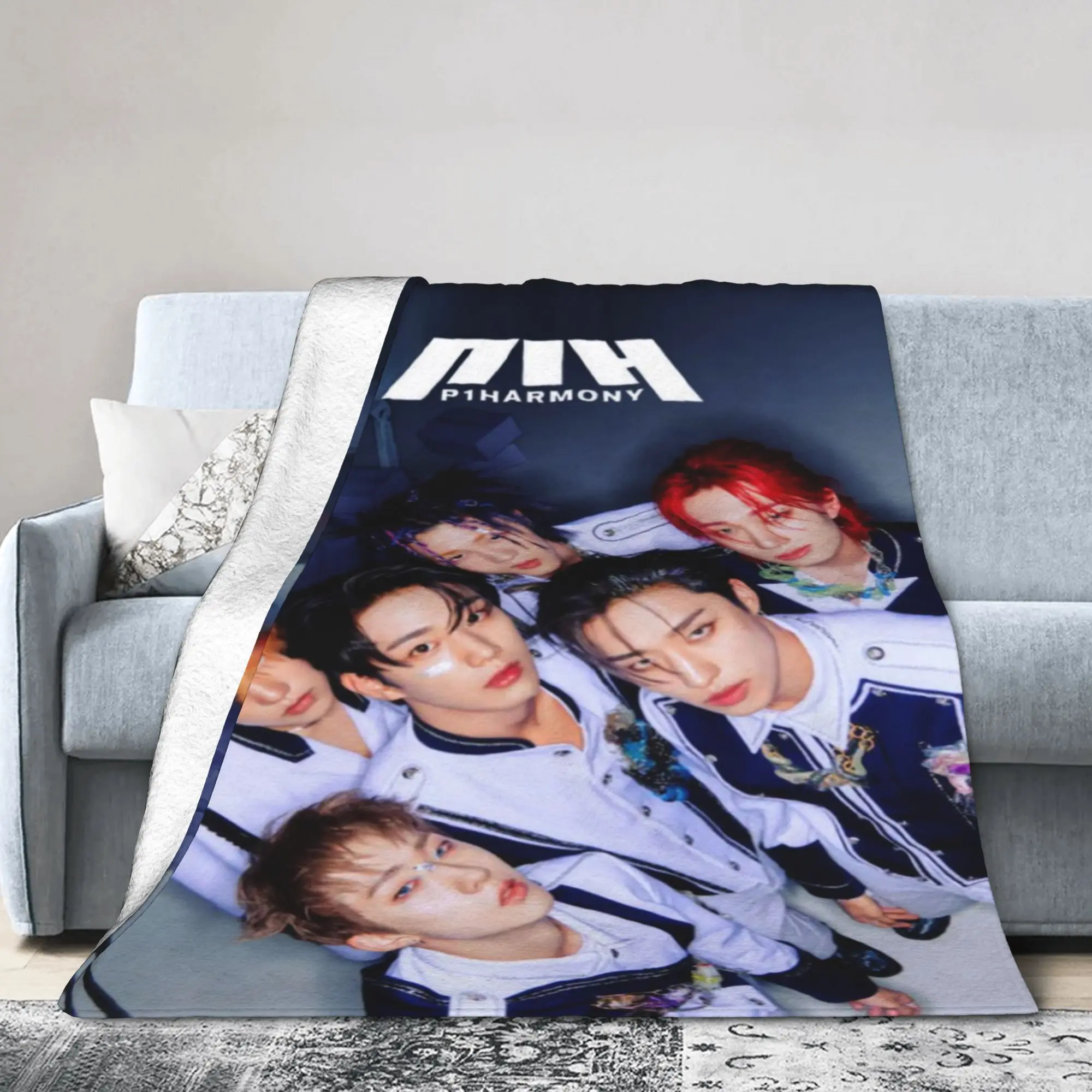 DUH! P1Harmony Kpop Music Album Blanket Super Soft Fleece Relax Gift  Throw Blanket Bedspreads