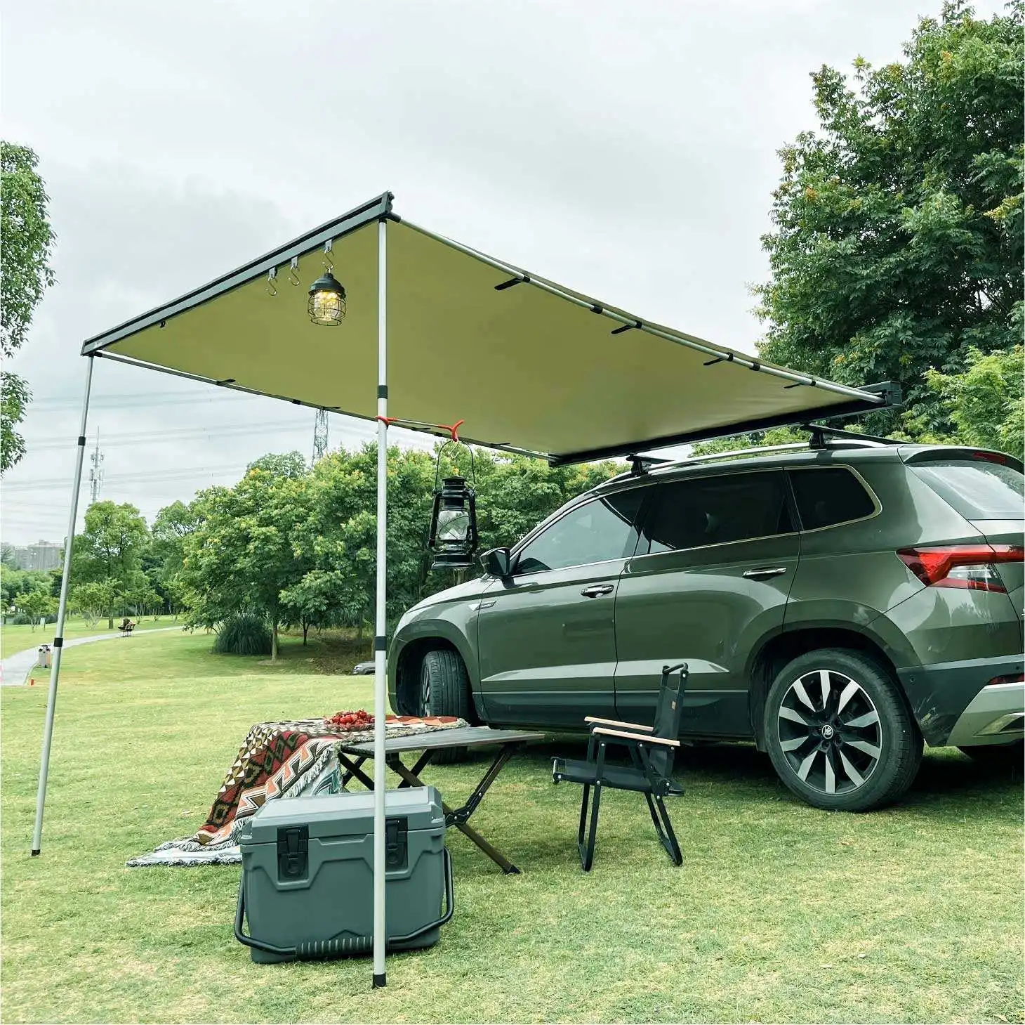 New design full card retractable roof top car tent side 4x4 four-wheel drive off-road outdoor awning outdoor