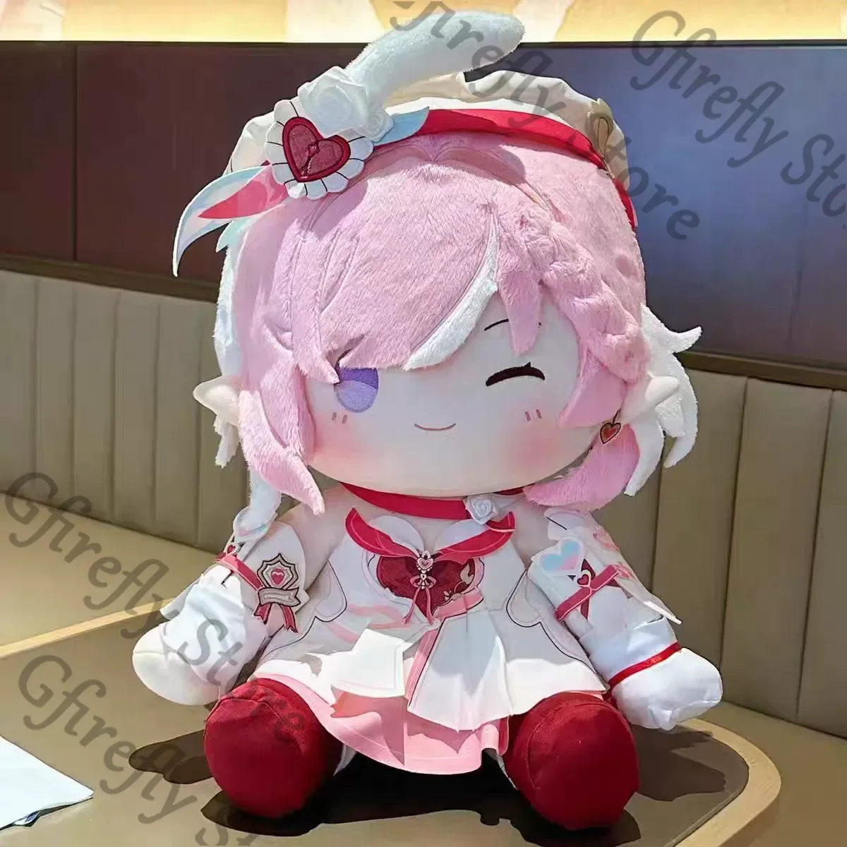 

Honkai: Star Rail Elysia Sitting Cotton Mascot 80cm Maumet Cosplay Ornaments Kawaii Throw Fluffy Figurine Puppet Pillows