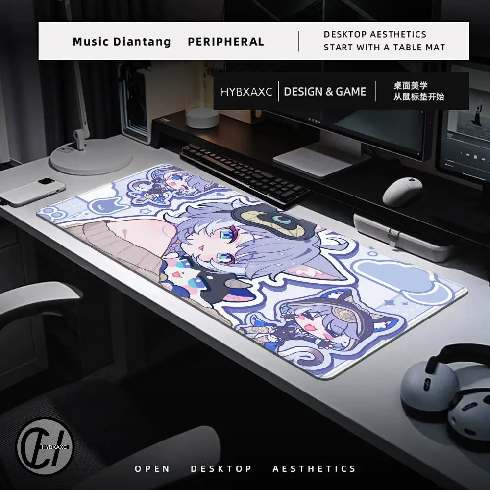 Mini Pc Rubber Mouse Pad Game Honkai Star Rail Cipher Keyboard Pad Laptop Gamer Desktop Mat Gaming Acessories Mousepad