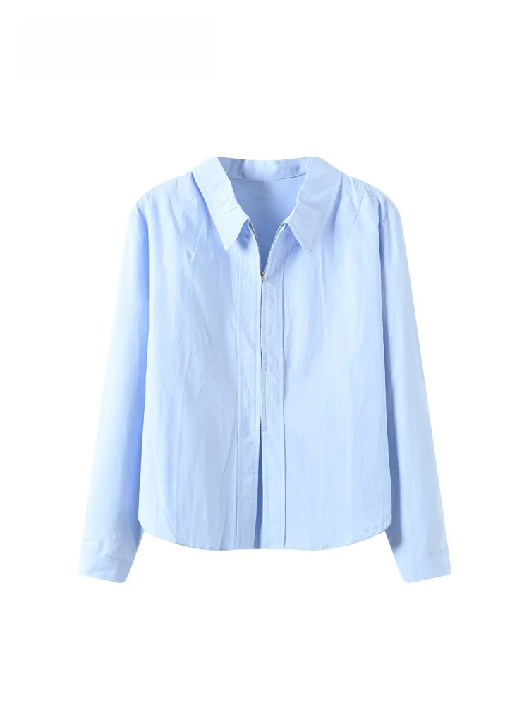 

plus Size Ne Long Sve irt Women's Spring Faion Slimming Korean Sle Cotton Casual irt Ele Sisterly Sle