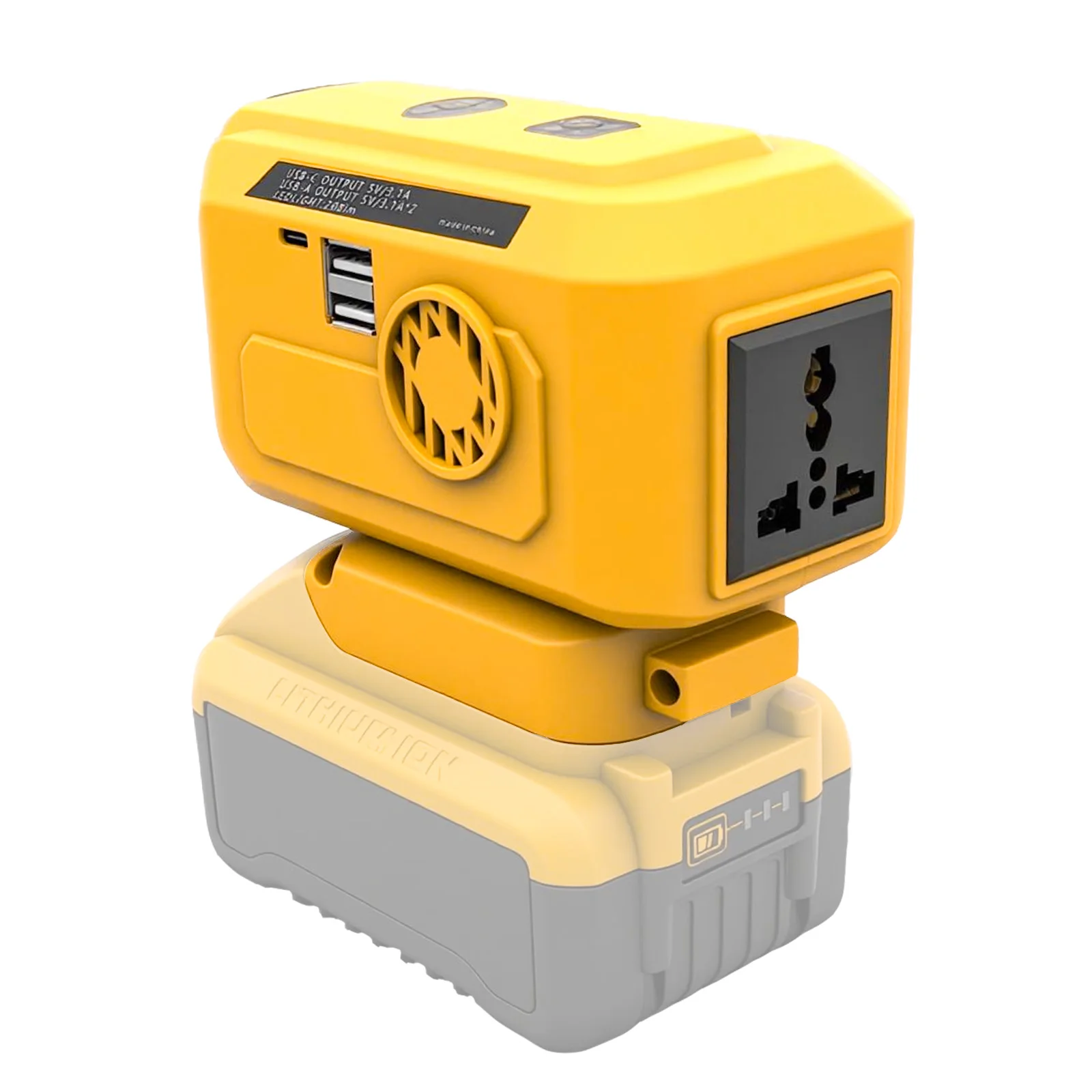 

200W for Dewalt Power Inverter, for DeWalt 20V Battery Adapter Charger, with 110V AC Outlet &USB Port&Type-C Port& LED Light Portable Power Source