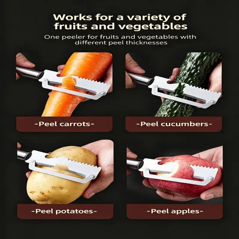 Vegetable Peeler Stainless Steel Multi Functional Tool Ultra Sharp Blade for Home Kitchen Fast Slicing Tasks