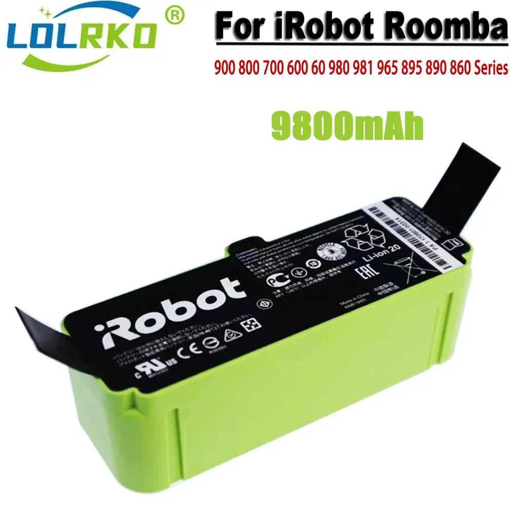 

Original For iRobot Roomba 14.4V 9800mAh Battery Roomba 500 600 700 800 Series Vacuum Cleaner iRobot roomba 620 770 780 580 Part