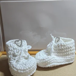 Newborn handmade  woven shoes, baby gift shoes, cotton shoes,crochet wool baby booties sneakers slippers