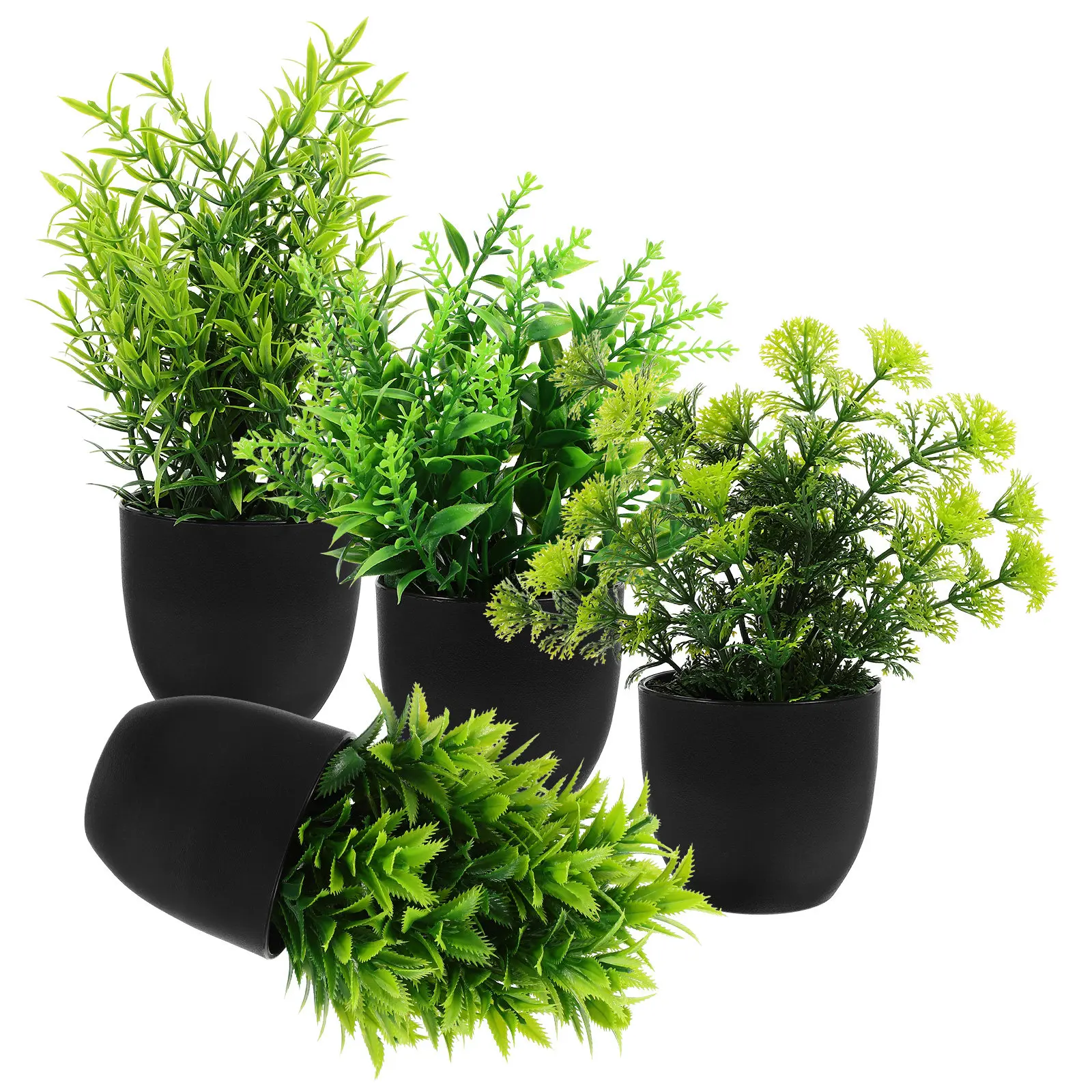 4個入りリアルな人工盆栽植物、鉢植えシミュレーション緑装飾、 - Bonsai Garden Display のレビューと価格