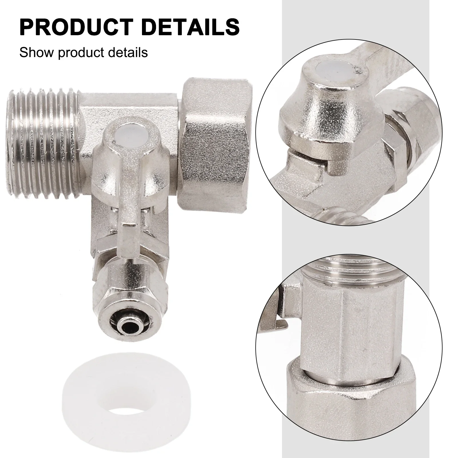 Фильтр для воды, адаптер для очистки от 1/2 до 1/4 дюйма, шаровой кран, кран, безопасный медный никелированный доступ к стиральной машине