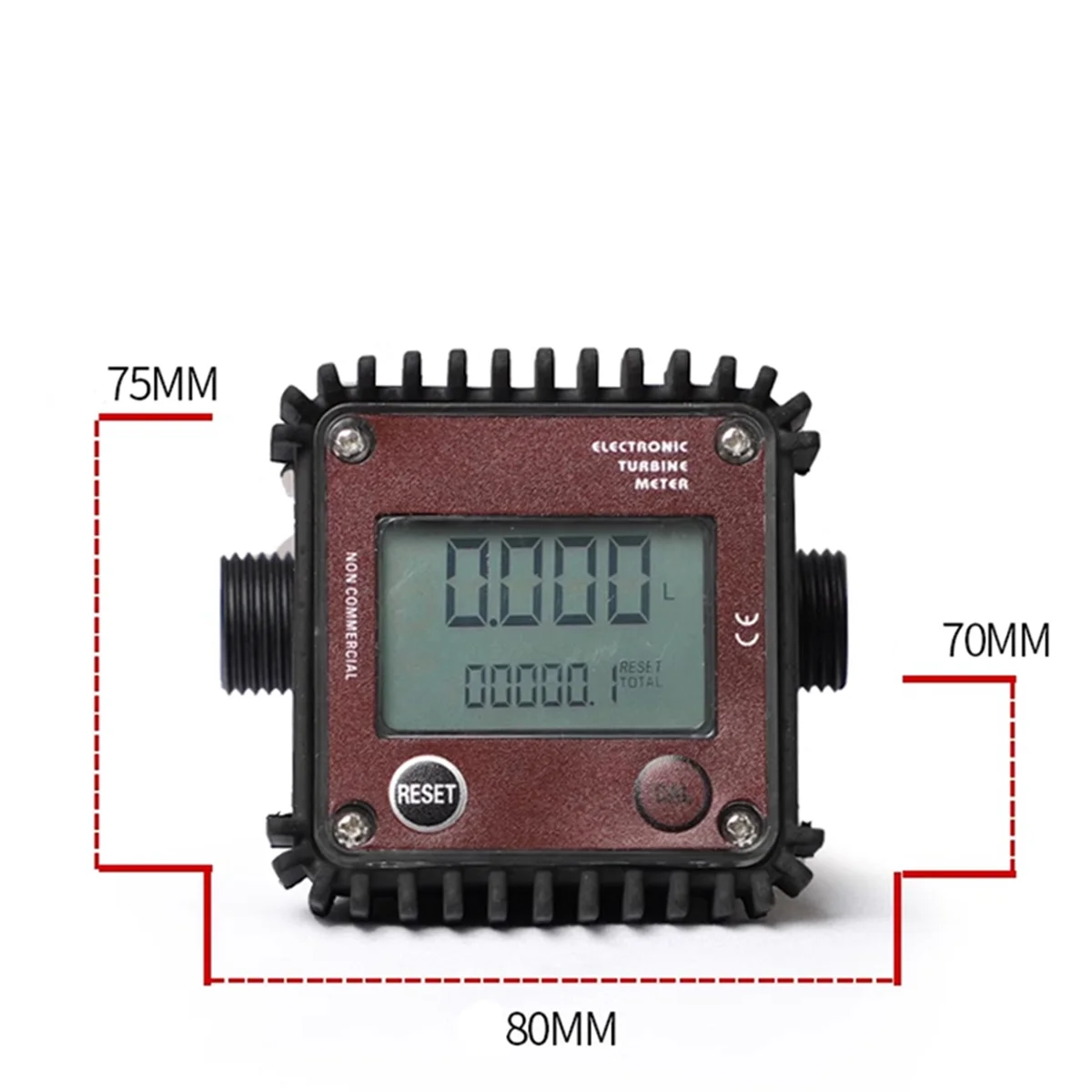 AA98 K24 مقياس تدفق التروس الرقمي مع شاشة LCD لزيت الوقود والماء واليوريا والعتاد تدفق متر الموضوع
