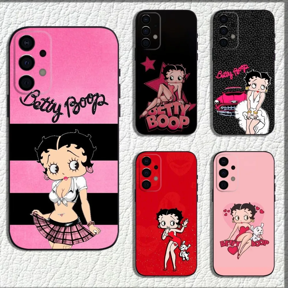 Cartoon-B-BettyS-S Phone Case For Samsung Galaxy A13,A21s,A22,A31,A32,A52,A53,A71,A80,A91 Soft Black Shell