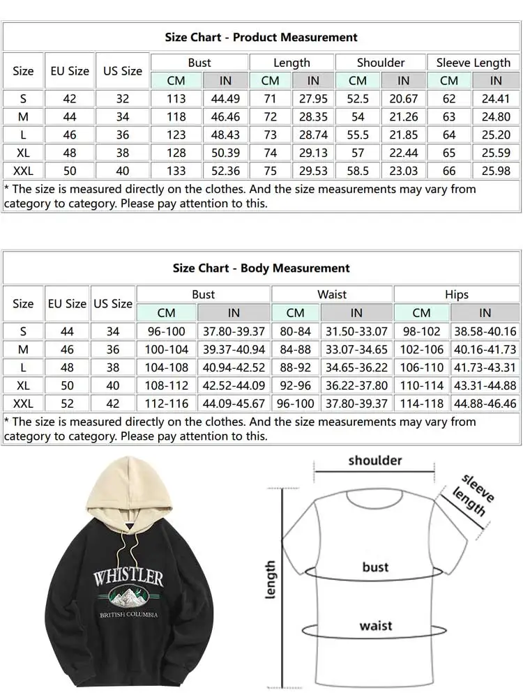 ZAFUL Men\'s Hoodies Fleece Vintage Sweatshirt Letter Embroidery Streetwear Fall Winter Hoody Hoodie Colorblock Polar Pullover