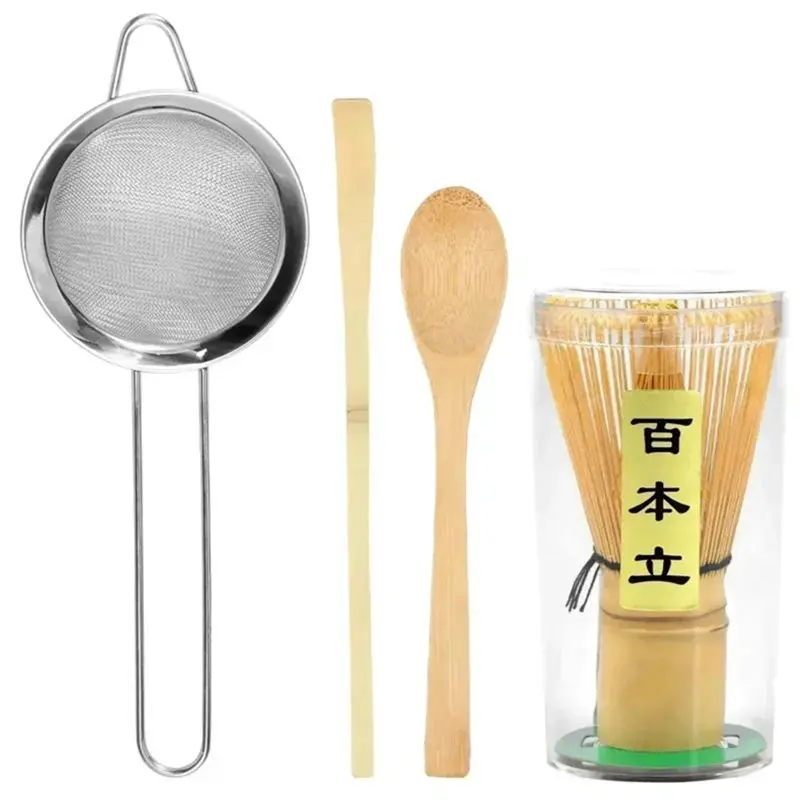 

Набор для чайной церемонии ABBP-Bamboo Matcha - традиционный японский набор для начинающих, включает в себя венчик для чая, чайную ложку и ситечко для чая.
