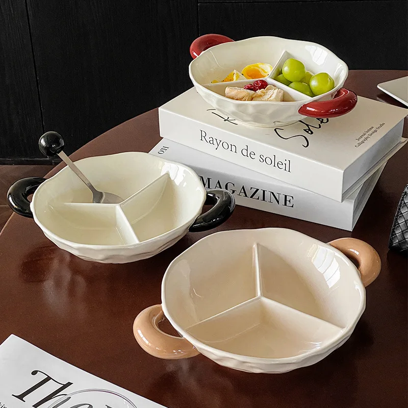 

YFY high-value fat-reducing divided plate, special breakfast plate for adults to lose weight, ceramic divided plate, healthy