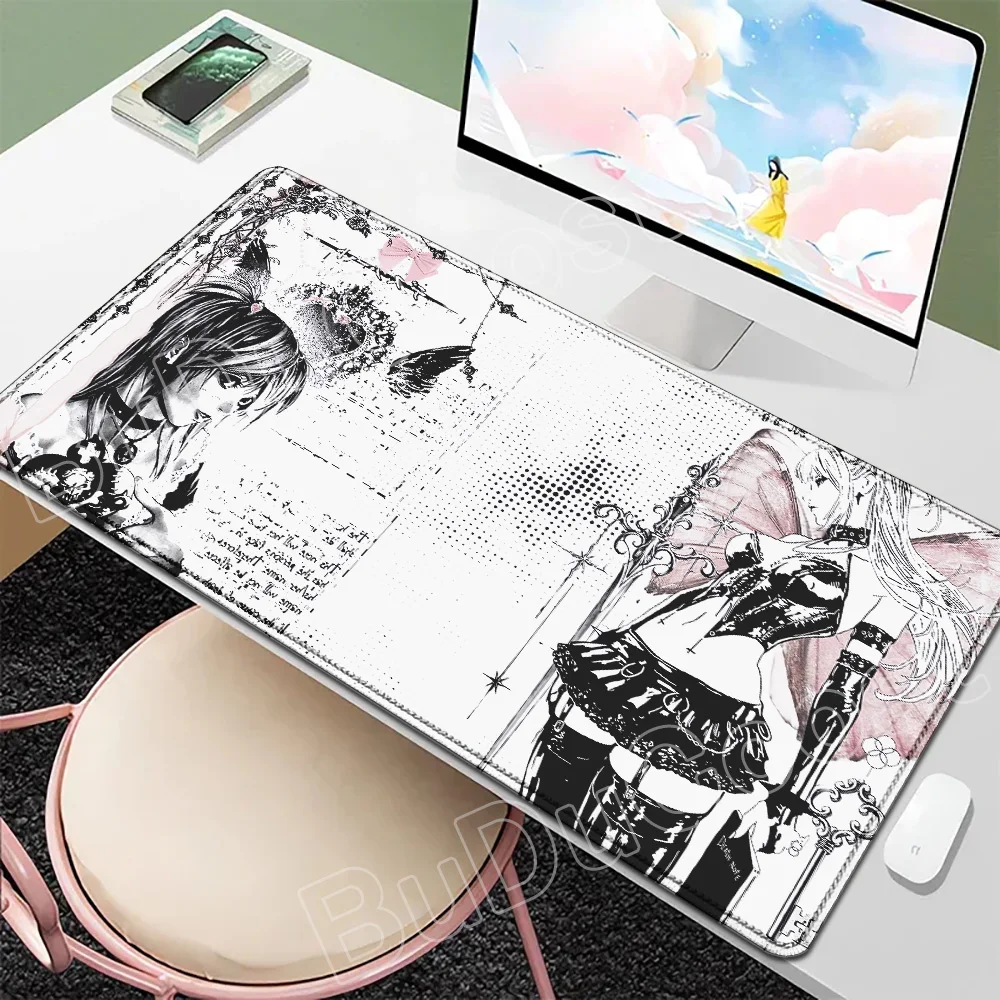 

New Black Misa Anime Girl Cute Mouse Mat Death Note Mousepads Non-slip 900x400mm Computer Mouse Pad Keyboard Pads Anime Desk Mat