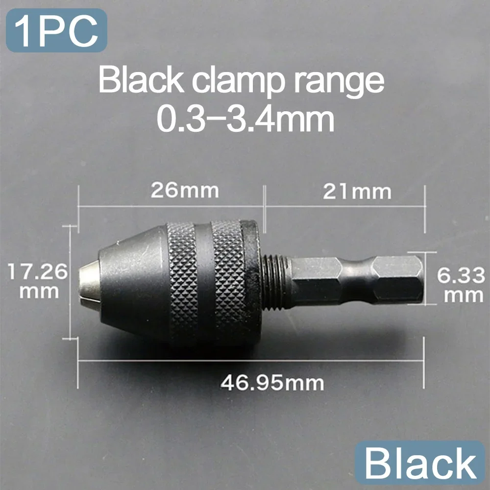 STONEGO Keyless Drill Chuck Electric Drill Bits Adapter Motor Shaft Mini Chuck 1/4\