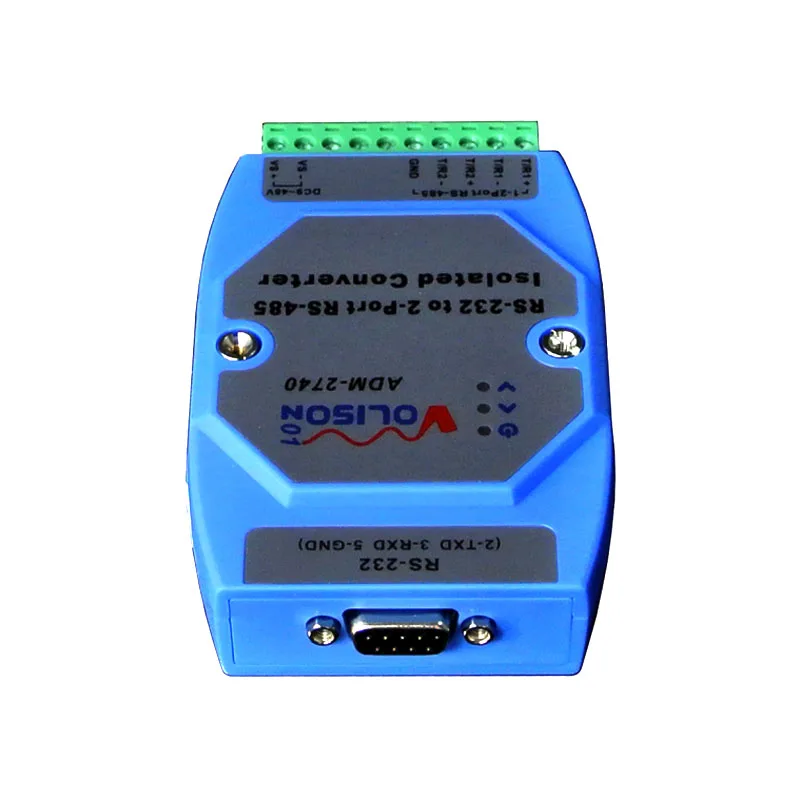 ADM-2740 Isolated RS232 to 2-Way 485 Converter 1 in 2 Out Hub Distributor Industrial Grade Lightning Protection Rail