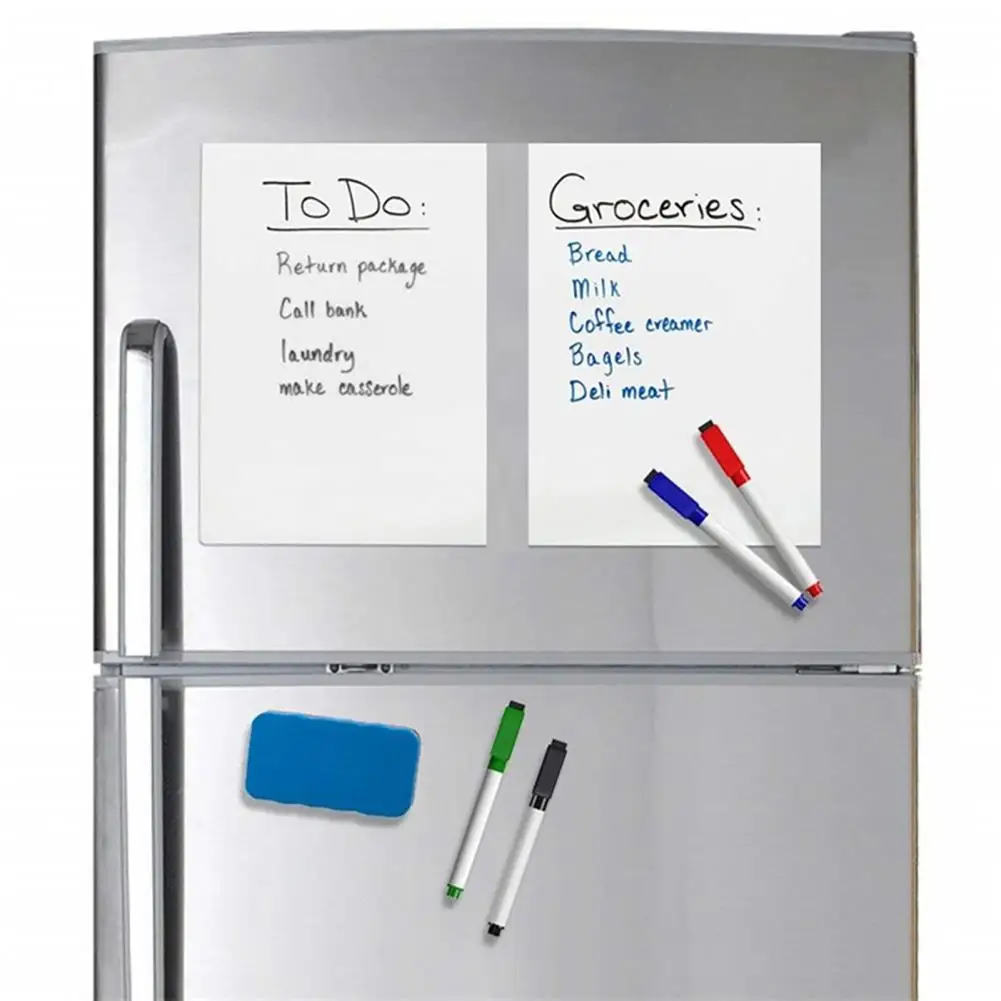 

A5 Whiteboard Sheet Magnet Memo Fridge Sticker Flexible Magnetic Whiteboard Home Magnetic Sticker Dry Erase White Boards