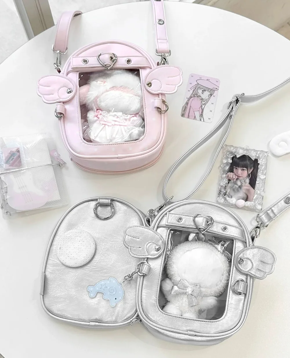 Cute Teenage Girls Wing Ita Bag Daily Using Bolsas Feminina Portable Bolsa Crossbady Bags for Woman Transparent Bolsos Mujer