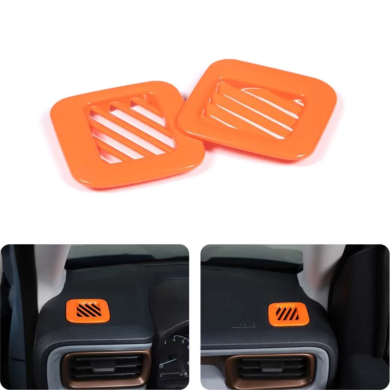 

For 2022 Ford Lone Ranger Maverick ABS orange car styling dashboard air outlet frame sticker car interior protection accessories