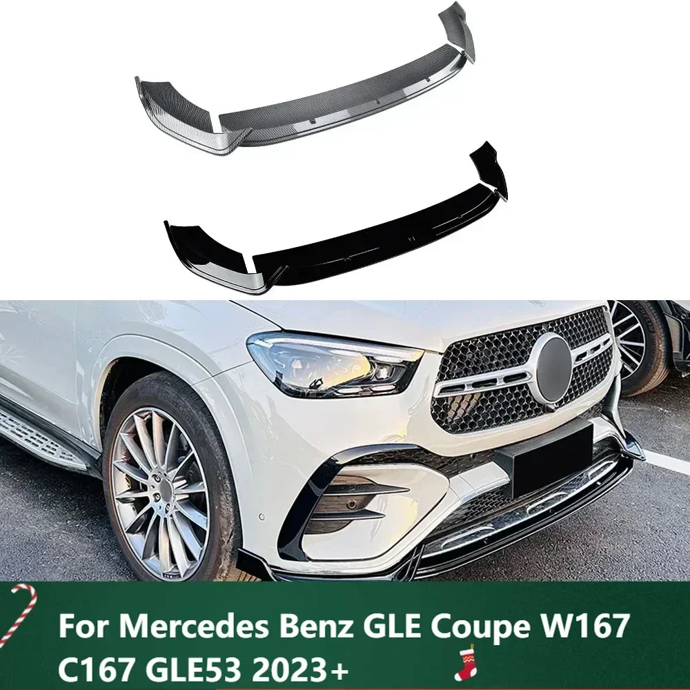 

New！Car Front Bumper Splitter Lip Spoiler Diffuser Guard Body Kit Cover Tuning ABS For Mercedes Benz GLE Coupe W167 C167 GLE53 2