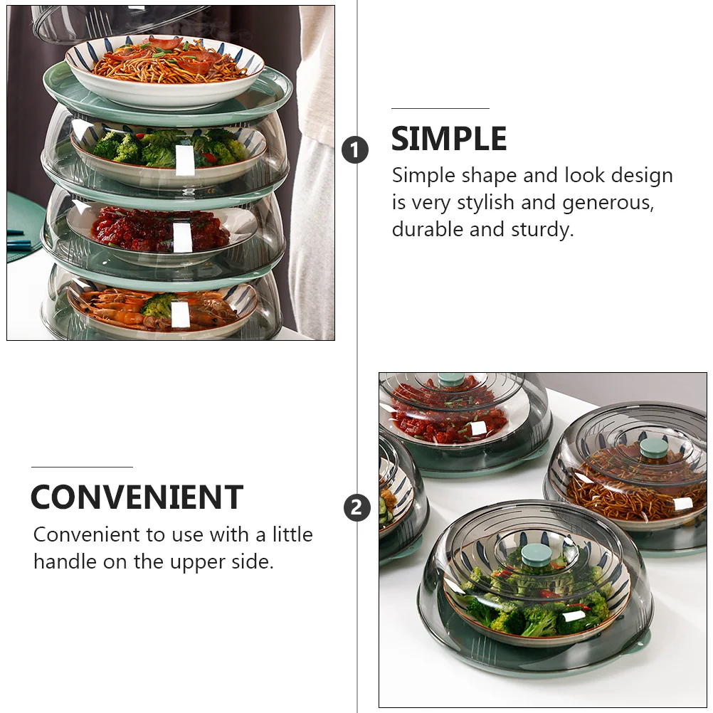 

1pc 20Cm Food Cover Heat Preservation Lid Plastic Dish Cover For Kitchen Insulation Protection Household Kitchen