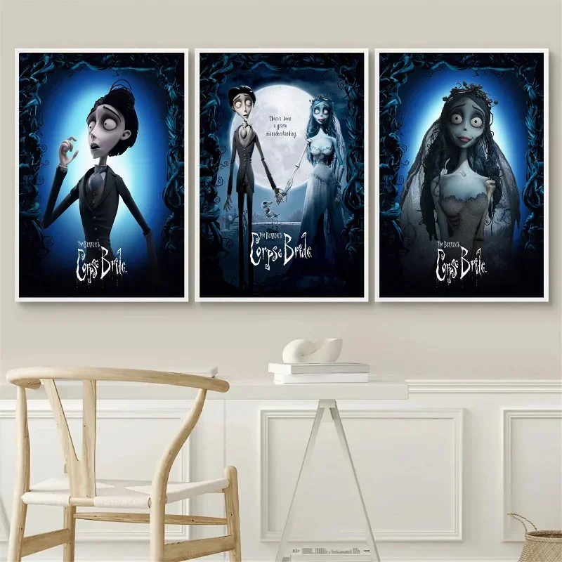 Tim Burton's Corpse Bride Poster Canvas Painting Art Cafe Creative Picture Decor Wallpaper Interior Bar Painting Home Decoration