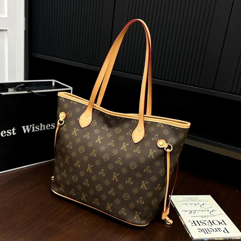 

Женская модная сумка через плечо, люксовая брендовая сумка для подгузников, минималистичная кожаная сумка большой вместимости, элегантная винтажная сумка-кроссбоди