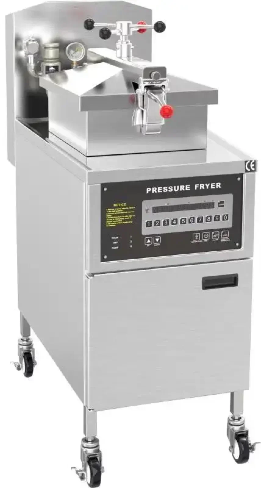 Vertical 30l Electric Control Commercial Deep Chicken Fryer With Oil Filter Cart sea transportation