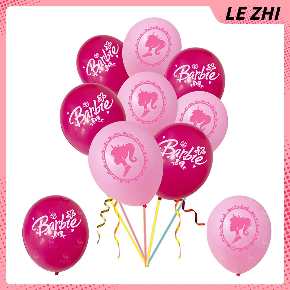 

12 Inches Maiden Heart Barbie 20PCS Latex Balloon Alphabet Princess Head Design Wedding Birthday Party Room Decor Accessories