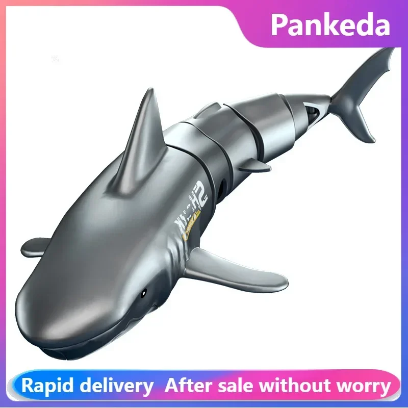 Rc Shark Toy Simulation Submarine Toy Whales Remote Control Animals Waterproof Bathtub Pool Electric Toys for Kids Boys Gift