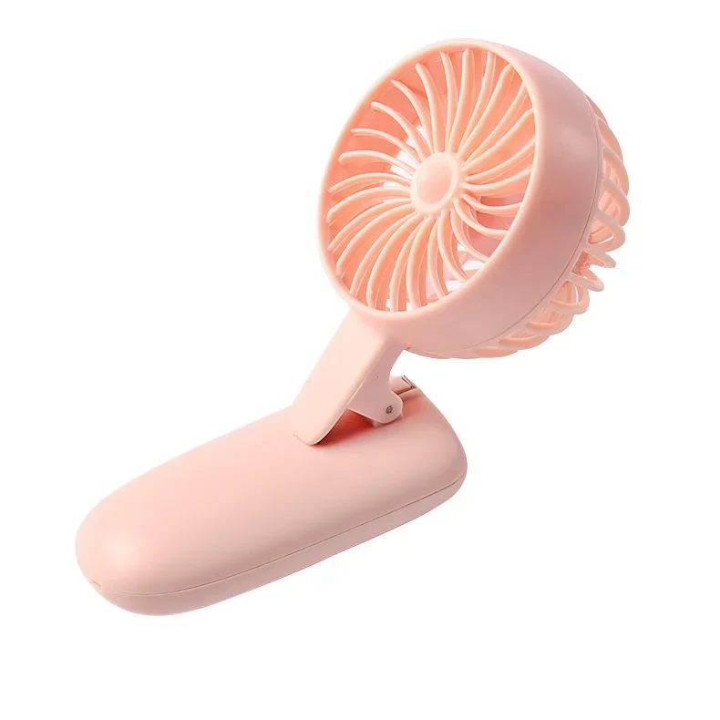 Портативный портативный USB-мини-вентилятор с зажимом для телефона с перезаряжаемым ремешком - небольшой карман с узором вентилятора Портативный портативный вентилятор Настольный вентилятор