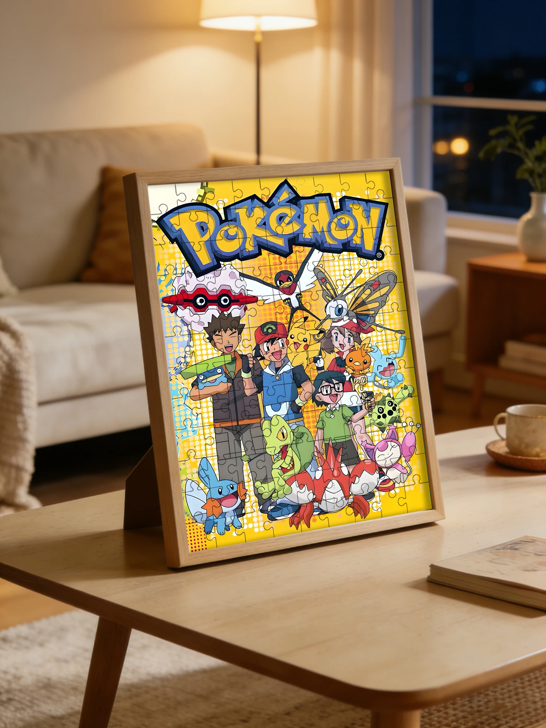 เกมตัวต่อไม้ธีมครอบครัวโปเกมอน - ของเล่นเสริมพัฒนาการ มีให้เลือกหลายขนาด 108/200/300/500/1000 ชิ้น