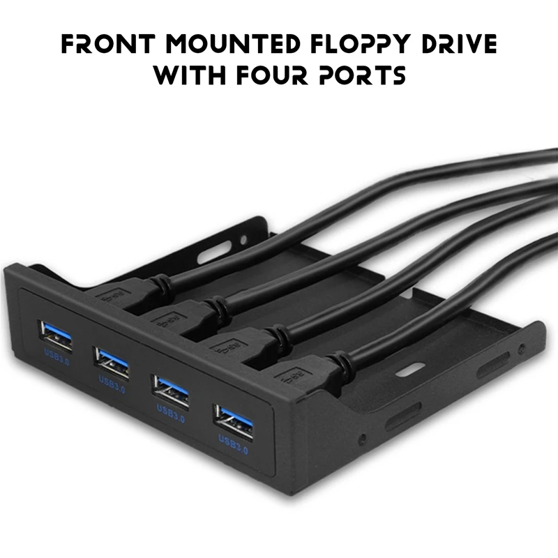 

3.5" Floppy Bay USB 3.0 Hub Desktop Front Panel Expansion Adapter