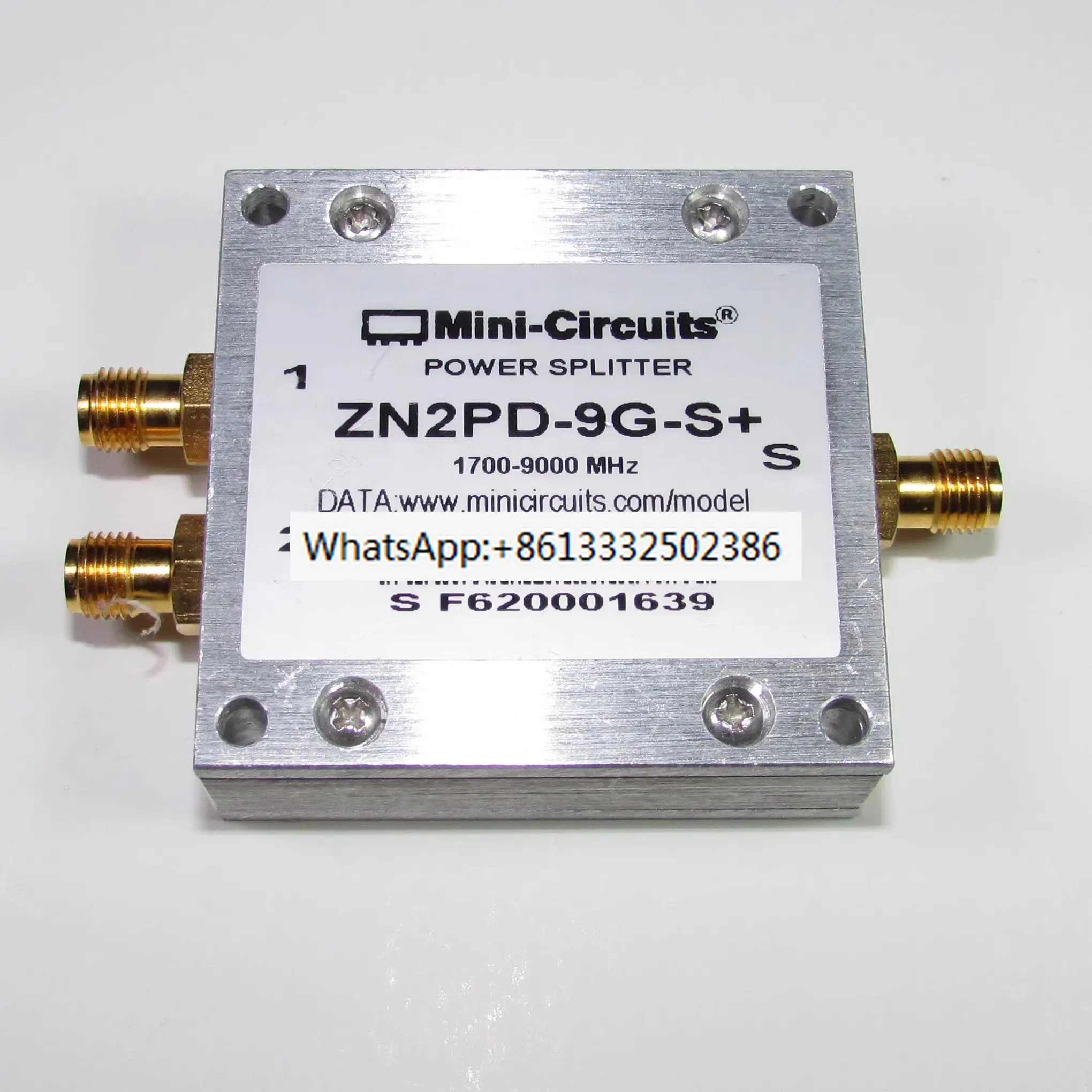 

Mini-Circuits ZN2PD-9G-S+1.7-9GHz 30W SMA RF One Split Two Power Divider